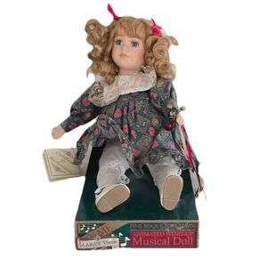 Collectors Choice DanDee Doll Porcelain Musical Wind Up 14" Lara's Theme *flaw